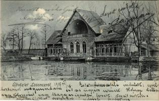 1905 Losonc, Lucenec; Csolnakázó tér és pavilon. Redlinger / rowing pavilion