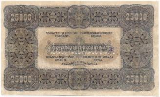 1923. 25.000K "Orell Füssli Zürich" piros "D14 047678" T:III- restaurált / Hunga...