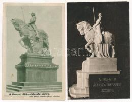 4 db RÉGI magyar hazafias katonai propaganda képeslap: Nemzeti Áldozatkészség szobra / 4 pre-1945 Hu...