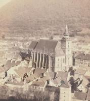 cca 1910 Brassó (Erdély, Bra?ov) látképe, fotó üvegezett keretben, szép állapotban, 13,5×9 cm / phot...