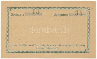 Újpest 1919. 2K "Mauthner Bőrgyár" váltópénz T:I-