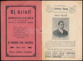 1911 Szinházi Ujság I. évf. 3. sz., 1911. szept. 17-23., a Makói Független Ujság kiadása, 18 p., kis...