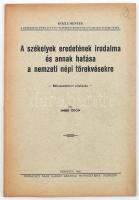 Ember Ödön: A székelyek eredetének irodalma és annak hatása a nemzeti népi törekvésekre. Debrecen, 1940. Nagy Károly grafikai intézet Kiadói papírkötésben 39p.