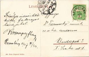 1907 Nagyszombat, Tyrnau, Trnava; Dómtemplom, utca. Winter Zsigmond kiadása / cathedral, street