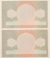 1941. 20P hátlapi fázisnyomat 4db-os ívben T:hajtatlan, feltekerve, foltos / Hungary 1941. 20 Pengő ...