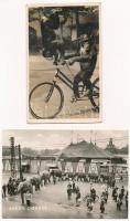 4 db VEGYES motívum képeslap: cirkusz, állatidomítás / 4 MIXED motive postcards: circus, animal trai...