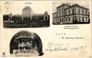 1904 Lipik, Tiszti gyógyszálló, Nagy forrás / K.u.k. Offiziers Cursalon, La grande Souree / military officers spa, spring (EK)
