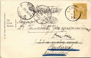 1904 Lipik, Tiszti gyógyszálló, Nagy forrás / K.u.k. Offiziers Cursalon, La grande Souree / military...