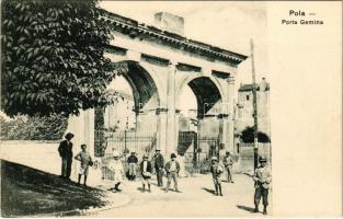 Pola, Pula; Porta Gemina / Roman gate. Dep. A. Bonetti