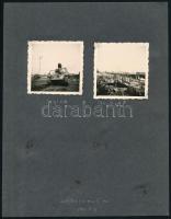 1941 A M. kir. Honvédség 3. harckocsiezrede mozgósítás és a bevagonírozás közben, 5 db kivehető fotó...