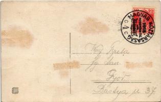 1918 Éljen a haza! / Hungarian patriotic propaganda art postcard + "Magyar Köztársaság 1918. no...