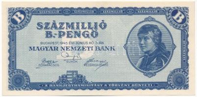 1946. 100.000.000BP T:I / Hungary 1946. 100.000.000 Billion Pengő C:UNC Adamo P38