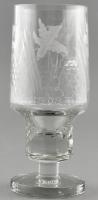 Csiszolt kristály váza / boros pohár 21 cm