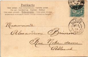 1904 Lady art postcard, ladies with hats. A. & M. B. No. 179. litho (EK)