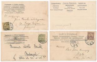 4 db RÉGI Hegedüs Geiger féle újévi művészlap / 4 pre-1945 Hungarian New Year greeting art postcards