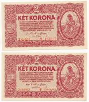 1920. 2K "2ab" (2x, sorszámkövető, csillagos sorszám) T:I- Adamo K7/1