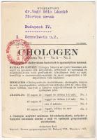 1947 Máj és epe bántalmaknál Chologen tabletta! Aristopharm Basel. Képviseli: Hormon gyógyszervegyés...