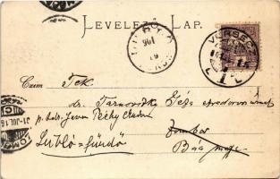 1901 Versec, Werschetz, Vrsac; Fő tér, piac, vásár. W. Wettl / main square, market