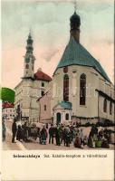 Selmecbánya, Banská Stiavnica; Szt. Katalin templom, városháza, piac. Grohmann és Kuchta 39. / church, town hall, market