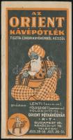 cca 1920 Orient kávépótlék, reklámos számolócédula, 14x6 cm