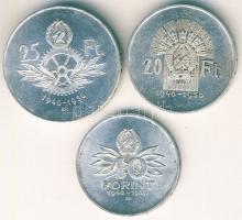 1956. 10Ft Ag + 20Ft Ag + 25Ft Ag "10 éves a Ft" T:1