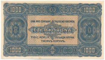 1923. 1000K "Magyar Pénzjegynyomda R.t. Budapest" nyomdahely jelöléssel "B12 650132&q...