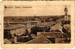 1916 Komárom, Komárno; látkép, népbank / general view, bank (felületi sérülés / surface damage)