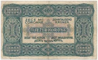 1923. 10.000K "Orell Füssli Zürich" piros sorozat-és sorszám "C128 076946" T:III...