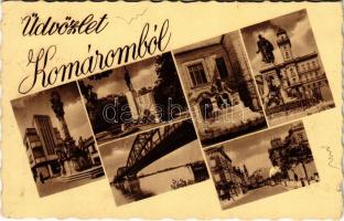 1942 Komárom, Komárno; mozaiklap / multi-view postcard