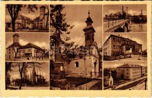 Érsekújvár, Nové Zámky; mozaiklap. Jaksics Ferenc kiadása / multi-view postcard