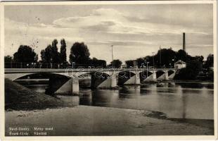 1932 Érsekújvár, Nové Zámky; Mytny most / Vámhíd / customs bridge