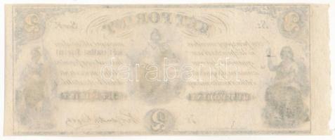 1852. 2Ft "Kossuth bankó" "F" kitöltetlen, ívszéllel T:I- / Hungary 1852. 2 Fori...