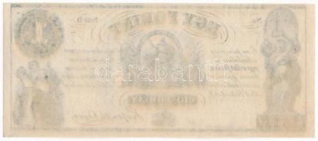 1852. 1Ft "Kossuth bankó", "D" sorozat, kitöltetlen T:I- 
 / Hungary 1852. 1 Fo...