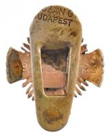 1922. "A Magyar Vöröskereszt Érdemkeresztje" zománcozott gomblyukjelvény miniatűr, hátlapo...