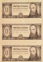 1973. Táncsics 01 "PRÓBA FORMA" előlap kész, hátlap üres, barna nyomat, 10db-os T:I- felte...