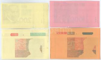 Horvátország 1993 (1994). 5K előlapi színpróba + 20K előlapi színpróba + 50K előlapi színpróba + 200...