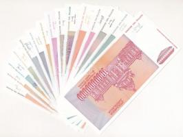 Jugoszlávia 1992. 100D + 500D + 1000D + 5000D "ZA" pótkiadás! + 10.000D + 50.000D + 1993. ...