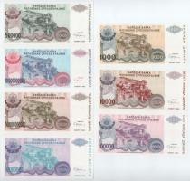 Horvátország / Krajna Szerb Köztársaság 1993. 100.000D + 500.000D + 10.000.000.000D + 50.000.000.000...
