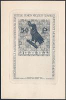 1929-1979 50P okmánybélyeg rézkarc terve Légrády Sándor 50 éves munkássága emlékére készült emléklap kék színben / souvenir card
