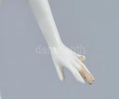 Unterweissbach porcelán nő, kézzel festett, jelzett, sérült, m:24 cm (terv: Kurt Steiner)