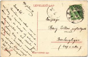 1910 Nagyvárad, Oradea; Fekete Sas szálló éjjel. Humoros montázs részeg férfiakkal. Benkő Arthur kia...