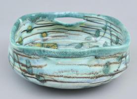 Gorka Géza (1894-1971): Halas kínálótál, Zsolnay korszak, 1946-47 körül. Mázas kerámia, jelzett, egy...