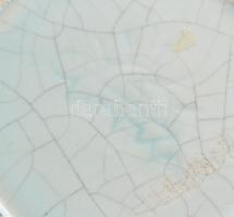 Gorka Géza (1894-1971): Halas kínálótál, Zsolnay korszak, 1946-47 körül. Mázas kerámia, jelzett, egy...