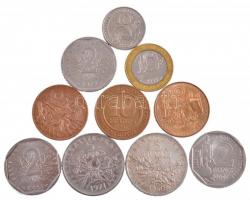 Franciaország 1960-1995. 2Fr - 10Fr (10xklf) nagyrészt forgalmi emlékérmék, valamint 1960. 5Fr Ag T:1-,2 kis patina France 1960-1995. 2 Francs - 10 Francs (10xdiff) mostly circulating commemorative coins, and 1960. 5 Francs Ag C:AU,XF small patina