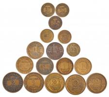 Franciaország 1921-1941. 50c-2Fr Cu-Al (17xklf) T:2,2- patina, karc, ph, ü. France 1921-1941. 50 Centimes - 2 Francs Cu-Al (17xdiff) C:XF,VF patina, scratches, edge error, ding