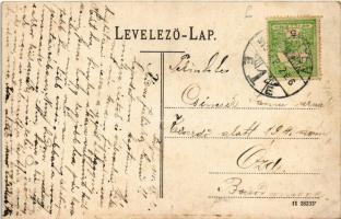 1915 Pöstyén-fürdő, Kúpele Piestany; Grünbaum szálló gyaloghintója, infanterista / hotel's carr...