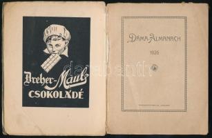 Dáma-Almanach 1926. Szerk.: Pogány Béla. Bp., 1926, Wodianer és Fia, 159+1 p. Fekete-fehér illusztrá...