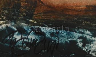 Gyémánt László (1935-): Álmodozó. Olaj, farost, jelzett, fa keretben, 50×33,5 cm / László Gyémánt (1...