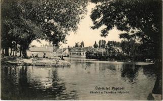 1909 Pápa, Tapolca folyó. Kis Tivadar kiadása (EK)