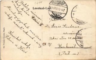 1909 Pápa, Tapolca folyó. Kis Tivadar kiadása (EK)